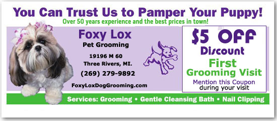 dog grooming coupon
